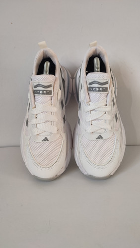 کفش آدیداس زنانه سفید طوسی اسپرت