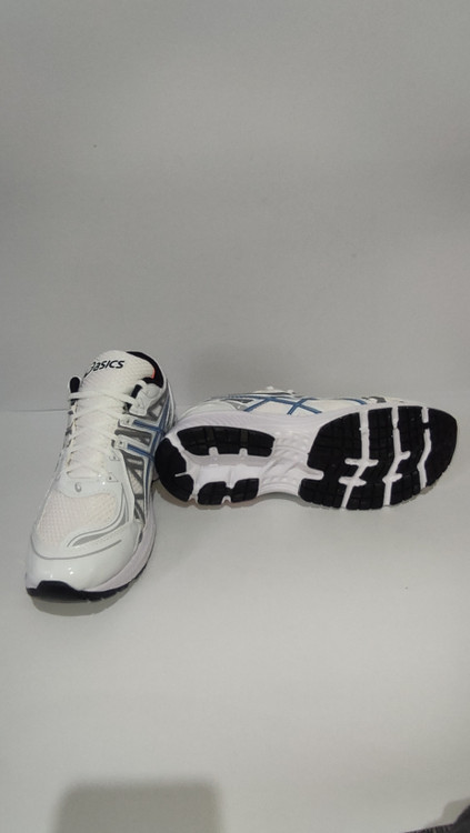 کفش اسپرت اسیکس سفید آبی مردانه مناسب پیادهروی و استفاده روزمره